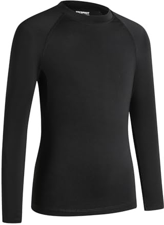 HYCOPROT Kompressionsshirts für Jungen Kompression Shirt Kind Unterhemd Sportliche Unterziehshirt Base Layer Atmungsaktives Funktionsshirt Basisschicht Top Schnell Trocknend Atmungsaktiv Shirt