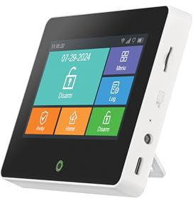 PNI Sistema de alarma inalámbrico SafeHouse HS670 WiFi GSM 4G, pantalla táctil a color, 99 zonas inalámbricas, soporta 5 números de teléfono, llamada de alarma y SMS, compatible con la aplicación Tuya