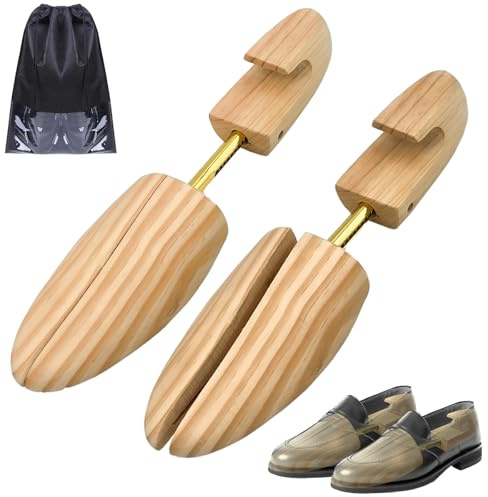 JJDPARTS Wooden Shoe Tree for Men and Women, Shoe Trees for Sneakers, Widener, Maintain Shape and Prevent Creases, 1Pair (L(for UK Size 9.5-14))
