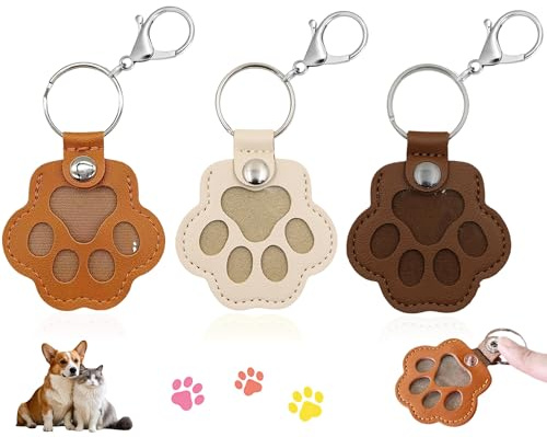 Beojonvy Hundehaar-Sammler-Schlüsselanhänger, Erinnerung Hund, Tierhaar Anhänger, tierhaars-erinnerung pfote für Hunde Speicherung Katzen- und Hundeliebhaber