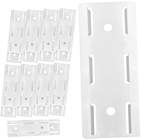 FUNNETOYU 10PCS Abs Adhesive Extension Socket Holder Wall Mount Retainer for Power Strips Wifi Routers Cable Organizer Space Saving for Home Office