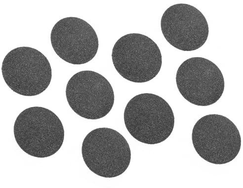 Zerodeko 10 Stück Professionelle Ersatzköpfe für Hornhautentferner Geeignet für Elektrische Fußpflegegeräte aus Robustem Abs und Schleifpapier Schwarz für Pediküre Zuhause