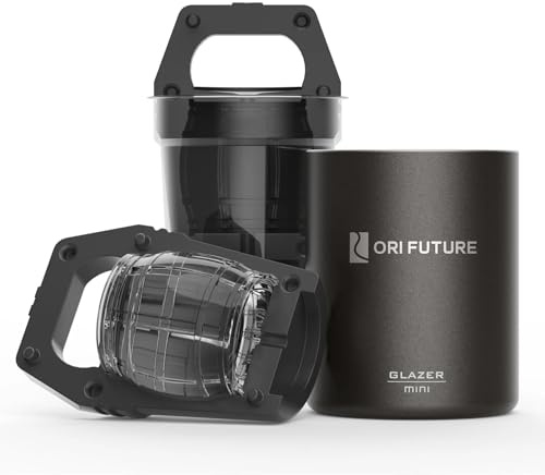 ORI Future Glazer mini, Clear Barrel Ice Mold for Whiskey