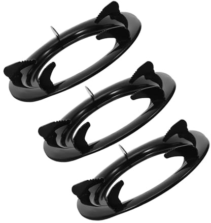 CHICAMPERA Soporte para Cocina de Gas, Rejilla Redonda de Hierro Antideslizante, 3 Piezas, Accesorio para Wok de Cocina