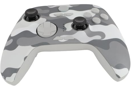 Bewinner Luna Manette de Jeu à Effet Hall pour PC – Bluetooth 5.3, 2,4 G, Filaire, Gyroscope 6 Axes, Déclencheurs Double Hall, RVB, Boutons Arrière Macro, Antidérapant (camouflage gris)