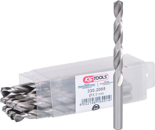 KS Tools 330.2085 HSS-G Spiralbohrer, 8,5mm, 10er Pack