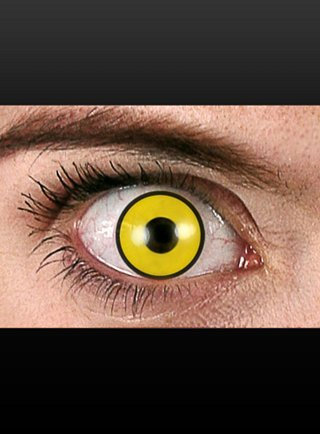 Crow Halloween Effekt-Kontaktlinsen für Party und Karneval weich ohne Dioptrien mit Anleitung