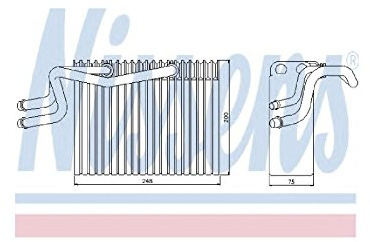 NISSENS Verdampfer, Klimaanlage 92215 | Kompatibel mit: NISSAN KUBISTAR Kasten, RENAULT CLIO II, CLIO II Kasten/Schrägheck, KANGOO, KANGOO Express