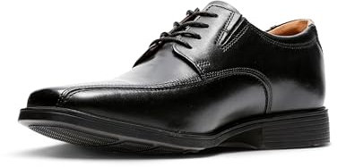 Clarks Tilden Walk, Zapatos para Hombre, Negro Black Leather 107, 45 EU