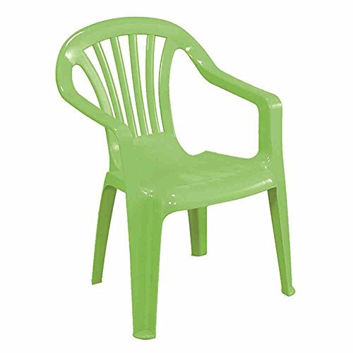 Stapelbarer Gartenstuhl für Kinder, Made in Italy, 37x37x52 cm, grüne Farbe