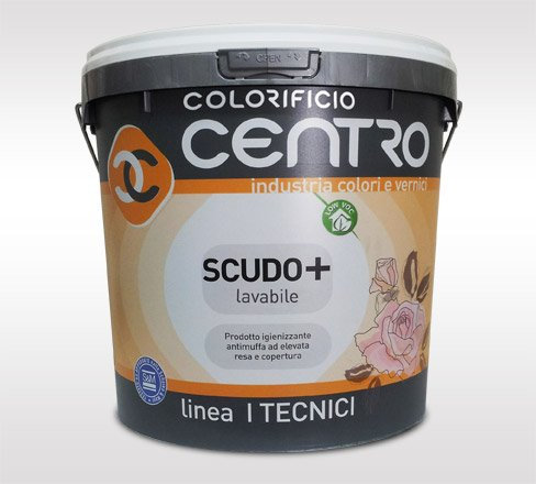 COLORIFICIO CENTRO SCUDO+ LAVABILE Pittura opaca Antimuffa Certificata Lt.12