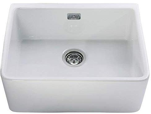 RAK Ceramics 1.0 White Belfast Kitchen Sink With Complete Overflow Waste Kit