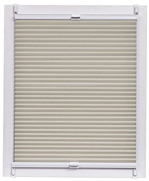 Sunlines Wabenplissee Made in Germany, Verdunkelung, Klemmfix, Creme, 130 x 2.3 x 150 cm