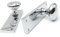 Jones & Grey New York Style Polished Nickel Chrome Silver Door Handles Knobs on Back Plate