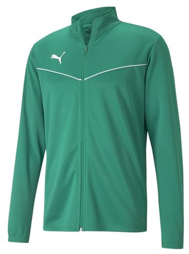 PUMA Herren Teamrise Training Poly Jacket Trainingsjacke, Grün (Pepper Green-puma White) , L