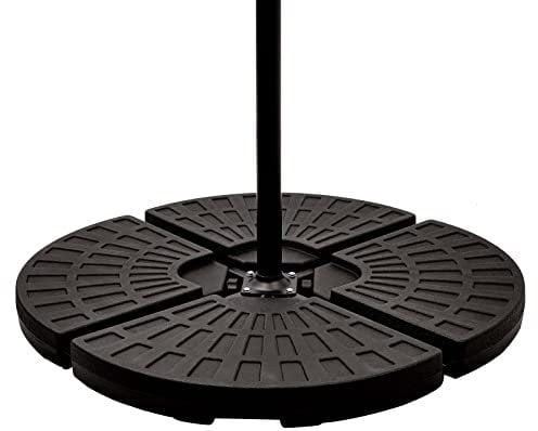 Mondeer Base de sombrilla, Peso de sombrilla, se Puede llenar con Agua o Arena para Banana voladizo, Base de Cruz para sombrilla, Juego de 4