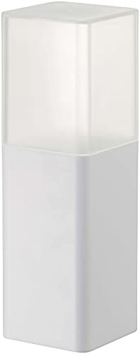 YAMAZAKI 5372 Cutlery Stand with Lid, White, Approx. W 3.1 x D 3.1 x H 9.8 inches (8 x 8 x 25 cm), Tower, Dust Prevention, Dividers Included