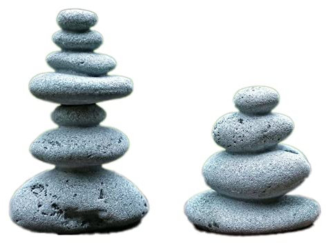 Sdeetesamjun 2 PCS Zen Stacking Stones, Handmade Rocks Statues Japanese Garden Decor, Office Relaxing Yoga Meditation Accessories (2 PCS)