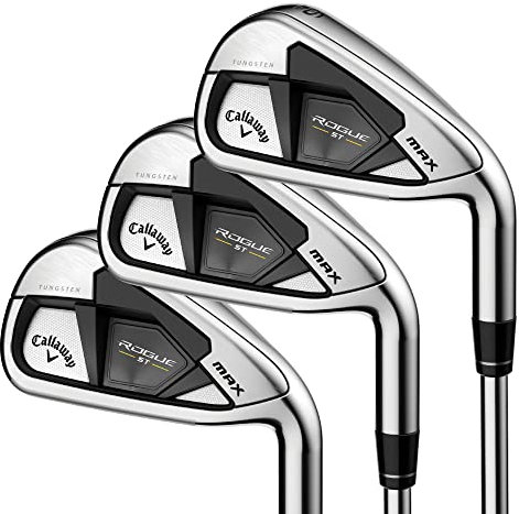 Callaway Golf Rogue ST Max Iron Set (Right Hand, Graphite Shaft, Regular Flex, 5 Iron - PW, AW, GW, Set of 8 Clubs)