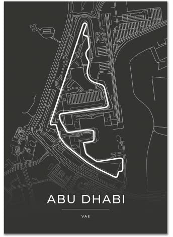Vacentures Abu Dhabi Rennstrecken Poster - Geschenk für Motorsport-Fans (50x70 CM)