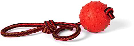Dog Rope Toys Indestructible Ball On String- Tug Toy Large Tennis Balls For Dogs - Dog Chew Toys Indestructible Rubber Dog Toys - A Lot Of Fun And Healthy Teeth