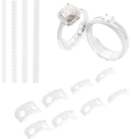Lunpliran Unsichtbarer Ringgrößenversteller, Ringschutz für lose Ringe, 12 Stück, 2 Stile, passend für fast jeden Ring