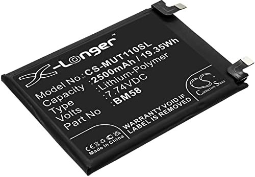 TCTK Akku 2500mAh Kompatibel mit [Xiaomi] 2107113SG, Mi 11T Pro 5G Ersetzt BM58