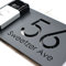 K Smart Sign | Bellissima A4 DB H31 & H32 | Matt Gray Personalised House Signs 3d Door Numbers Street Address Number Plaques | 300mm x 160mm (F31 - Right Text - Matt Dark Gray & Black Marble)