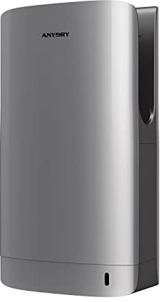 anydry 2065 sèche-Mains, sèche-Mains électrique Commercial, sèche-Mains Professionnel, Super Puissant, 7-10 Secondes de Temps de séchage, 1400-1750 Watts (Argenté)