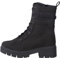 Jana Damen Stiefeletten mit Absatz mit Schnürsenkeln und Reißverschluss Blockabsatz Weite H Mehrweite, Grau (Asphalt), 41 EU