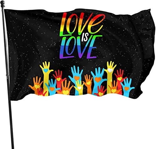 Love is Love Flagge 3 x 5 Ft Flagge einseitig bedruckt Banner Willkommensparty Outdoor Flagge