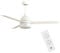 Grunkel - Ventilador de Techo con luz LED y aspas instalación reversibles blanco y madera de 132cm - SKYECO-52 - Mando a distancia. 6 velocidades. Temporizador 8h - 35W