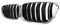 QLASIC Auto Kühlergrill Für B&MW F10 / F11 M5 535I 550I 528I 4-Türer 2010-2017 Auto Chrom + glänzend schwarz Doppellamellen vorne Nierengitter Grill