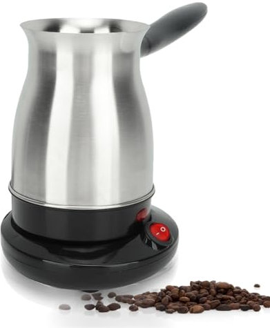 Pssopp Elektrische Kaffeekanne, Eu Stecker, Wasserkocher, 600 Ml, Edelstahl, Schlanker Lampenauslauf, Haushaltsmilchkessel, Matte Textur, LED für die Türkei, 220 V, 600 W, 220 V, Eu