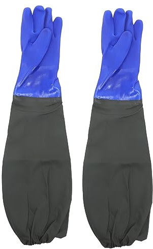 UKCOCO 1 Paar Extra Lange Wasserdichte Handschuhe Teichreinigungshandschuhe Gartenfutter Aus Baumwolle Handschuhe Männer Arbeitshandschuhe Pool-handschuh Still Angeln Mit Ärmeln Mann Pvc