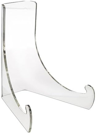 Luxshiny Acrylic Display Rack Decorative Plate Stands for Home Office Perspex Plate Holders Dish Rack Dish Holder