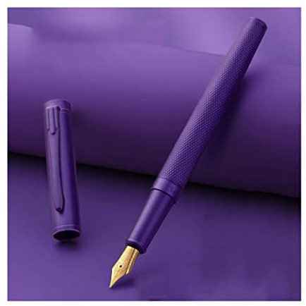 TiStm Fountain Pen Fountain Pen Metal Ink Pen Black Forest Matte Green Converter Filler Office School Supplies Writing Pens (Color : A4, Size : F)