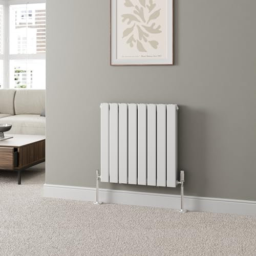 Radiant Living Designer Radiator White Horizontal Double Flat Panel Rads 600x608mm