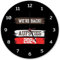 St. Pauli Aufstieg 2024 Wanduhr mit Spruch We're Back Wappen-Glanz am Hafen Hamburgs Stolz Reeperbahn und Landungsbrücken feiern mit