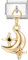 papasgix Italian Charms Module für 9mm Italian Charm Bracelet Anhänger DIY Italian Style Charms für Damen Abnehmbar Italienisches Charm Armband Zubehör Geschenk(Gold Mond)