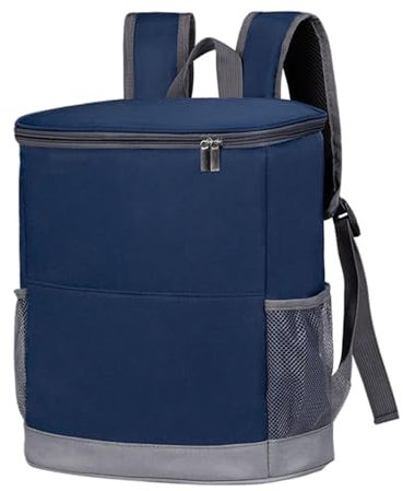 Zqkimzi Isolierte Kühltasche Lunchbox, Große Isolierte Kühltasche, Isolierte Kühltasche mit Schultergurt, Rucksack Wanderzubehör, Leichte Reise für Mittagessen, Picknick,