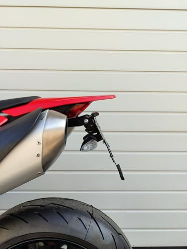 kurzer Kennzeichenhalter für Ducati 698 Hypermotard Mono RVE ab 2024 REVO Slim Heckumbau kurzer Kennzeichenträger Nummernschild Halter Supermoto für original Blinker kurzes Heck Tail Tidy