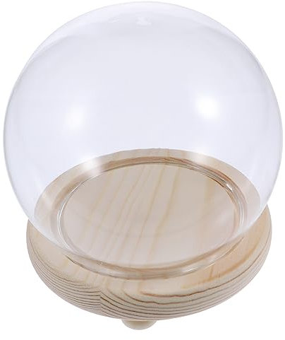 COLLBATH 1 Pc Cubierta De Vidrio Esférica Cubierta De Cúpula De Postre Decoración Antigua Mini Puesto De Pasteles Dedo De Espuma Gigante Micro Transparent Cubierta De Vidrio De Borosilicato