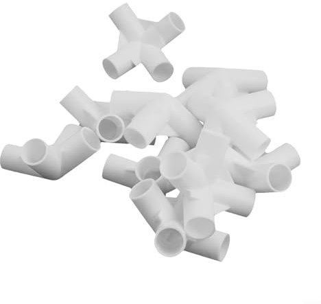 Lecreatekit Campingzubehör 10 Stück Zeltstangen-Verbinder für Baldachin-Strukturen und Outdoor-Anwendungen (90 Grad Kreuz)