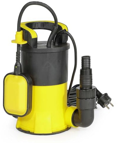 Wiltec Pompa sommersa, 900W 17000 l/h, profondità max 7 m, Elettropompa a immersione per pozzi e cisterne