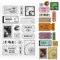 GLOBLELAND Moon Tickets Transparente Silikonstempel Retro Galaxie Klare Stamps Porto Silikonstempel Für Kartengestaltung DIY Prägung Journaling