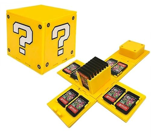 BAYINBROOK Switch Spielkarten-Etui für 16 Spiele – Süßes & Kompaktes Aufbewahrungs-Case (5,7 cm Würfel) Freunde und Familie, Reise & Unterwegs (Q Yellow)