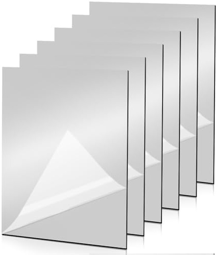Tutamaz 6 Stück Laser Gravur Platte, 30 x 20 cm Kunststoffplatte, Laser Material Lasergravur Kunststoffplatte, Gravierbar Gravurplatten für DIY Basteln Schneiden, Namensschild,Haustür,Gemälde (Silber)