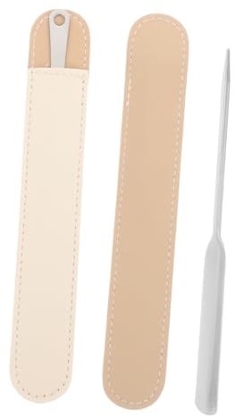 SAFIGLE Edelstahl Make-up Spatel mit Mischspatel für Foundation und Kosmetik Langer Griff für Einfache Handhabung und Reinigung
