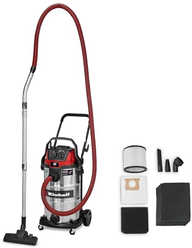 Einhell Nass-Trockensauger TE-VC 4090 SACL (1150 W, 225 mbar Saugleistung, 40 L Behälter, Staubschutzklasse L, HEPA-Filter, Filterreinigung, Automatiksteckdose, inkl. Zubehör)